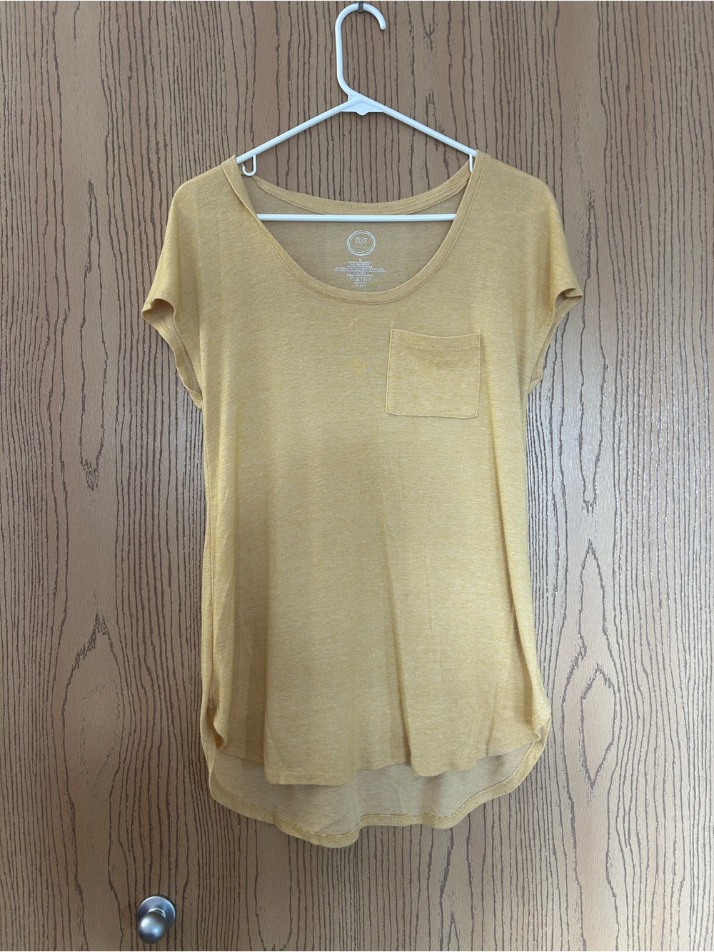 Maurices Mustard Short-Sleeve Pocket Tee
